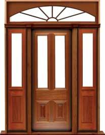 glazed cricket bat: single door +  two sidelights