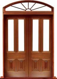 glazed cricket bat: single door +  two sidelights