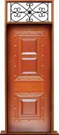 mediterranean: single door +  two sidelights
