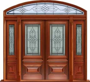 sovereign leadlight: double door